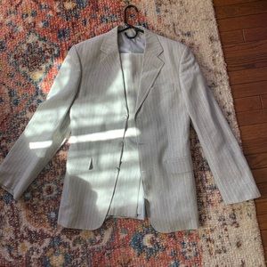 Men’s grey striped suit